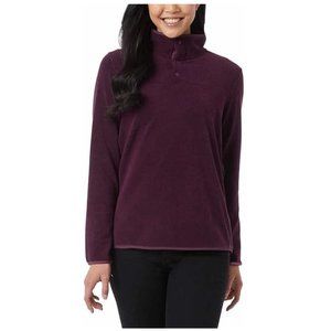 NWT 32 Degrees Women Midweight Snap Arctic Fleece Port Grape Sz S $70 L280